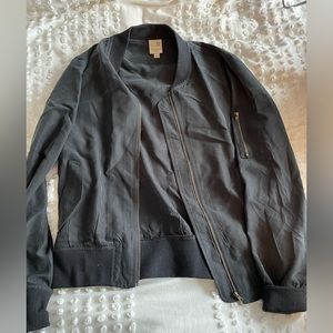 Black bomber jacket